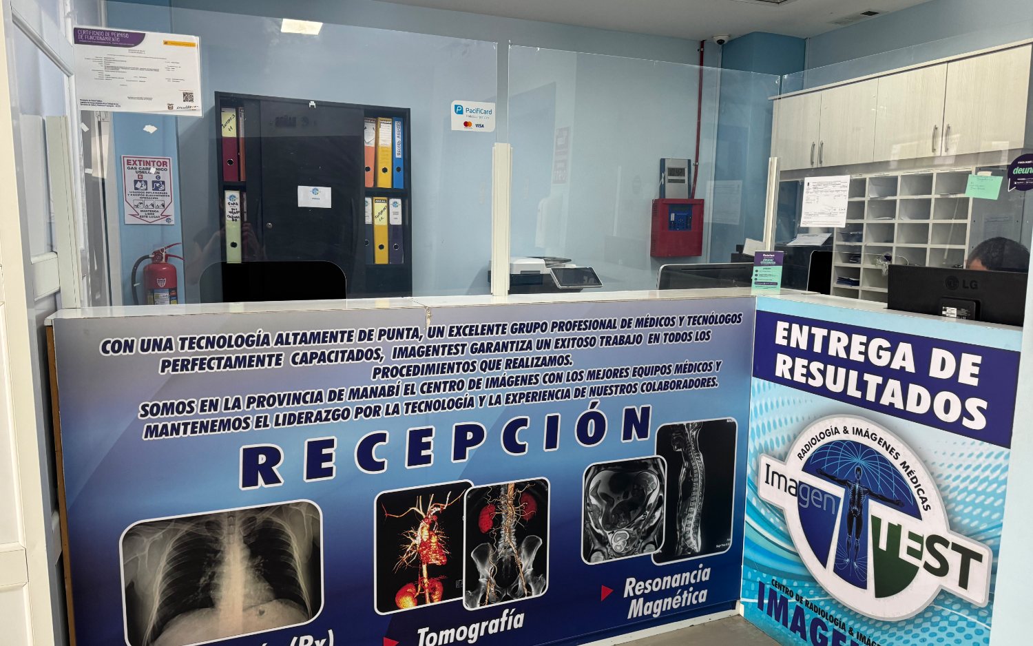 Recepción de Imagentest en el Hospital Sta. Margarita, Portoviejo
